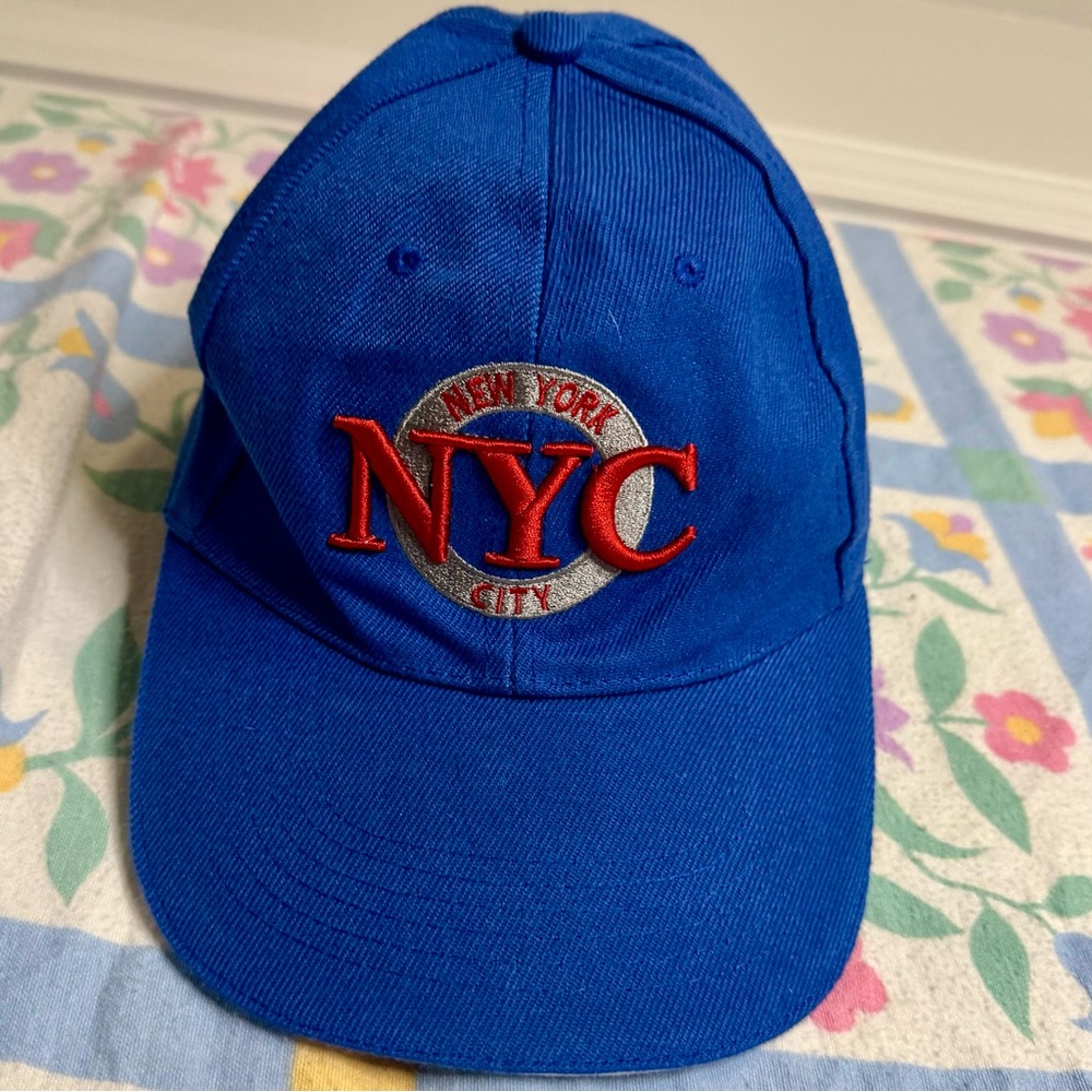 Vintage 90s/Y2K NYC New York City Royal Blue Baseball Cap